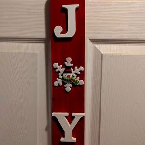Wood "JOY" Sign